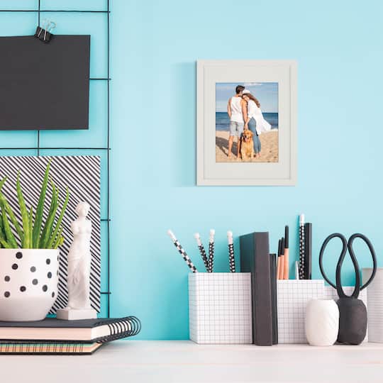 Aspect White Narrow Frame With Mat by Studio Décor®